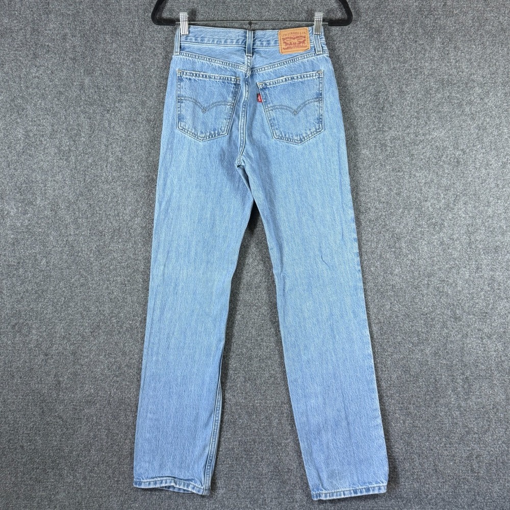 Levis Low Pro Straight Jeans Light Wash 100% Cotton Womens Size 24x31 #2939 - Picture 2 of 14